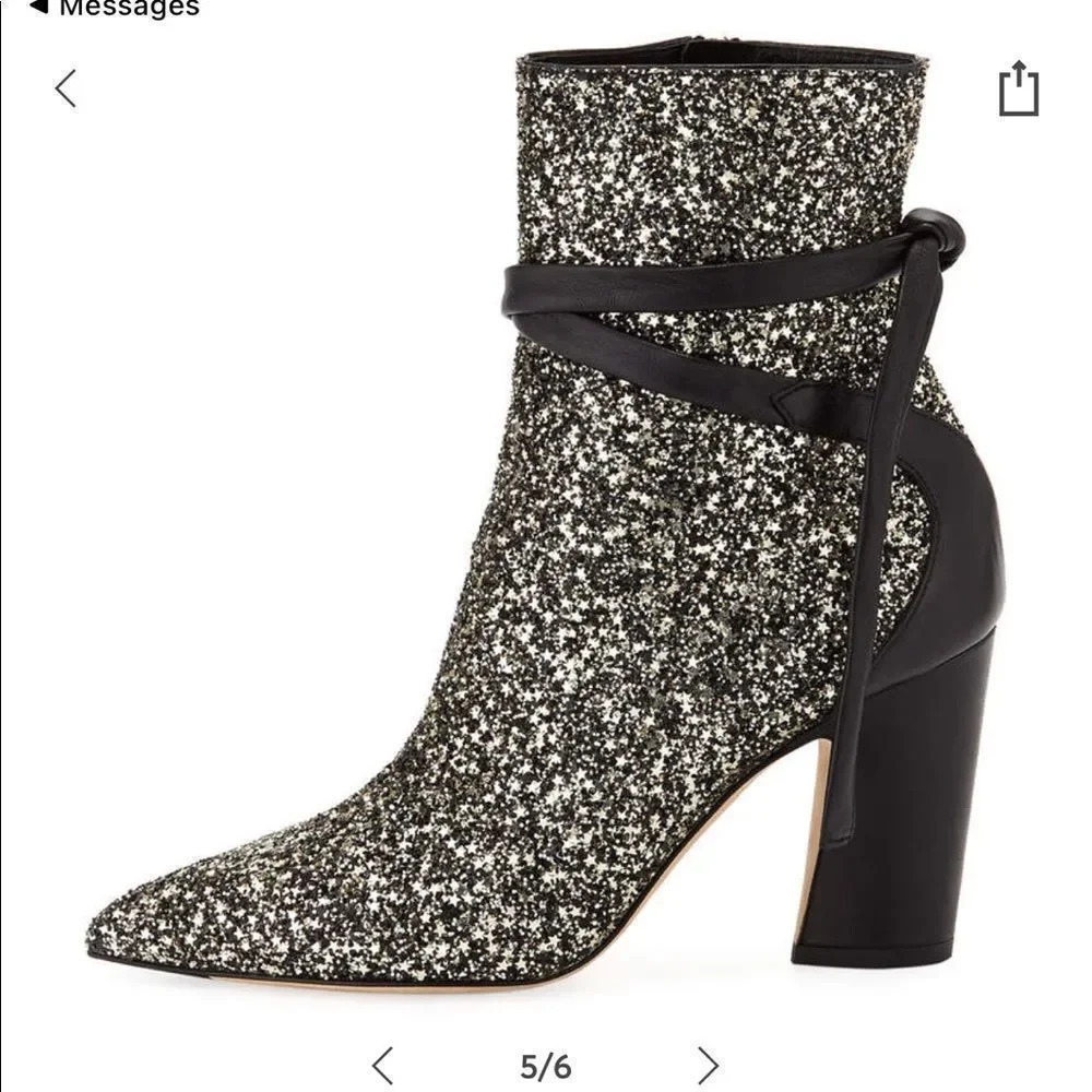 Jimmy Choo Henrietta glitter star booties